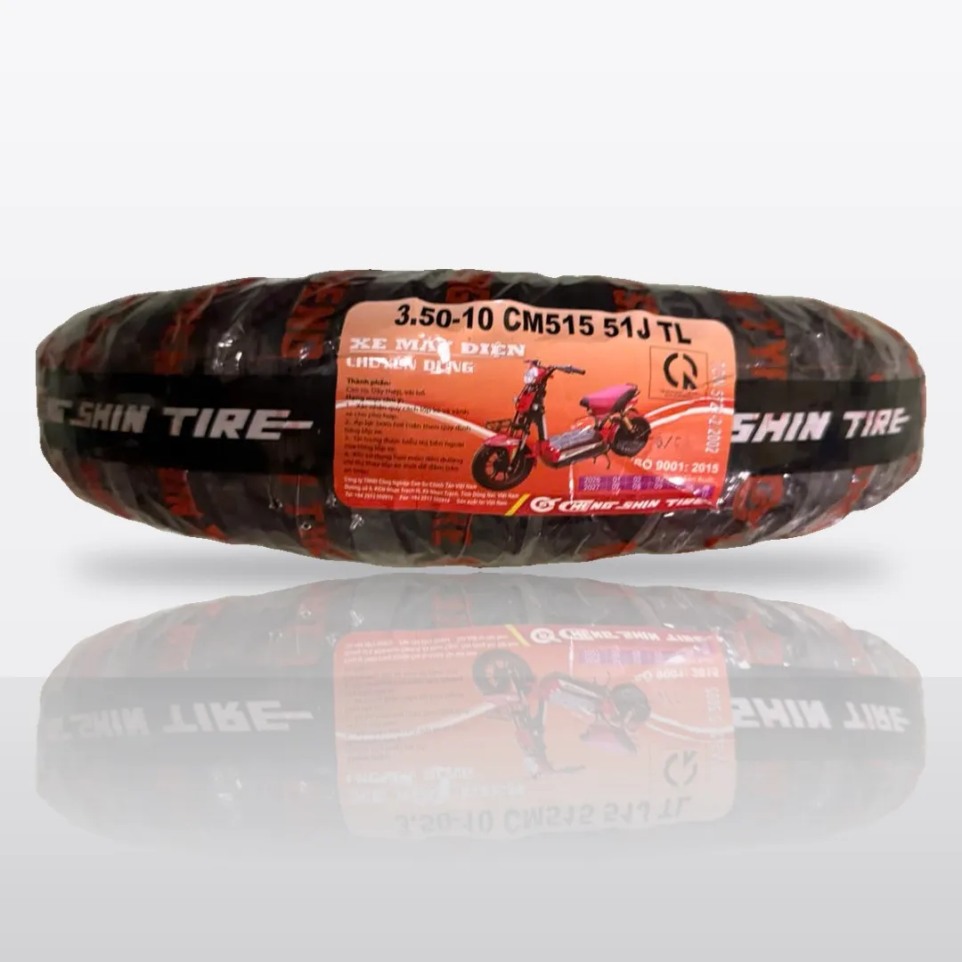 Vỏ Lốp Xe Điện 3.50-10 ChengShin Không Ruột TL 51J Cho Yadea Xmen Neo Xmen Gogo Vespa Điện